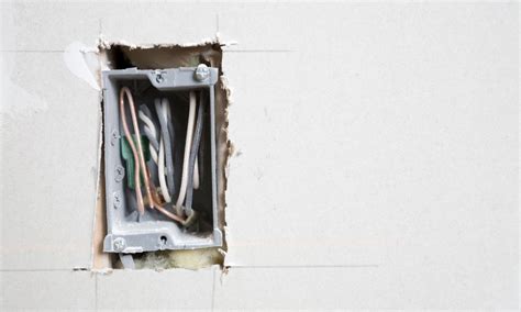 how to replace electrical panel box|install outlet box without stud.